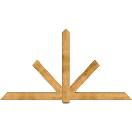Ekena Millwork Kennewick Rough Sawn Timber Gable Bracket, Western Red Cedar, 108"W x 58"H x 4"D x 6"F, 13/12 Pitch GBW108X58X0406KEN00RWR